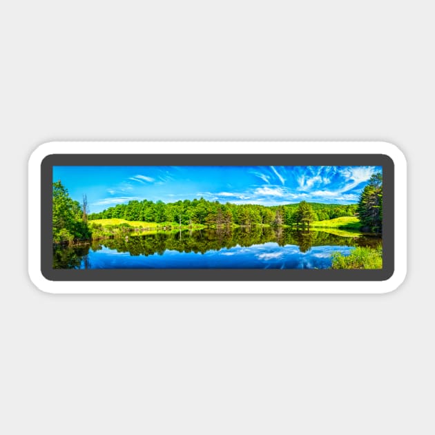 The Pond on Crane Brook Road Sticker by Gestalt Imagery